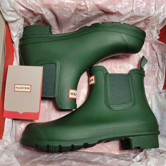 Hunter Women's Original Chelsea Boots in Hunter Green - Picture 1 of 9